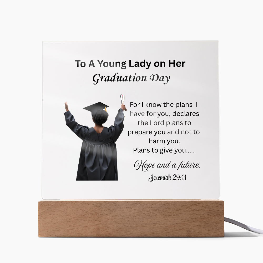 Graduation day printed Square Acrylic Plaque. Graduating Senior Gifts for Girls, Grad Gift for Her, Graduation Gifts, Class of 2025