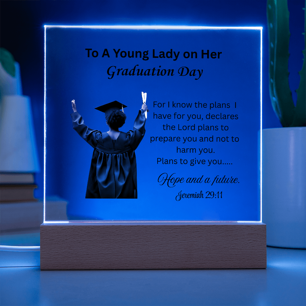 Graduation day printed Square Acrylic Plaque. Graduating Senior Gifts for Girls, Grad Gift for Her, Graduation Gifts, Class of 2025