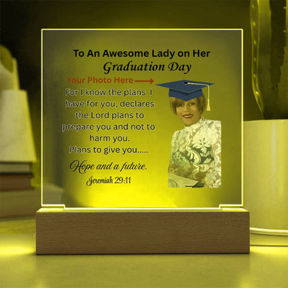 Printed Square Acrylic Plaque. Graduating Senior Gifts for Girls, Gifts for Him, Grad Gift for Her, Grad Gifts, Class of 2025, Graduate Gift