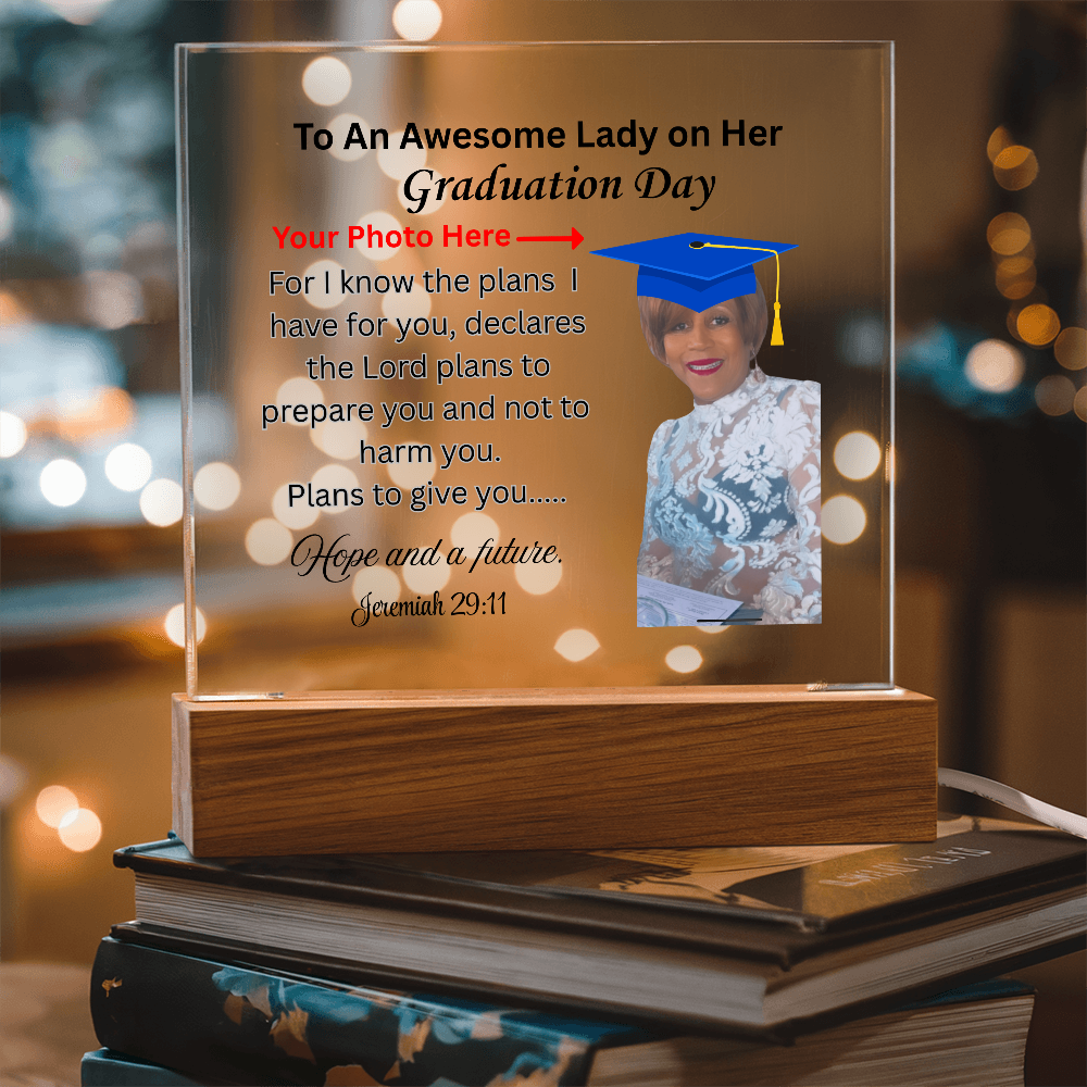 Printed Square Acrylic Plaque. Graduating Senior Gifts for Girls, Gifts for Him, Grad Gift for Her, Grad Gifts, Class of 2025, Graduate Gift