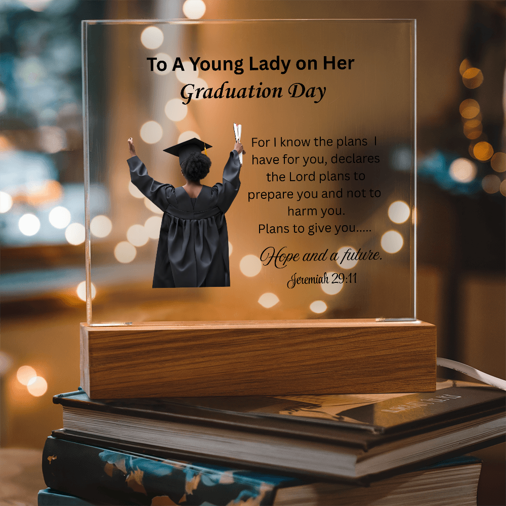 Graduation day printed Square Acrylic Plaque. Graduating Senior Gifts for Girls, Grad Gift for Her, Graduation Gifts, Class of 2025