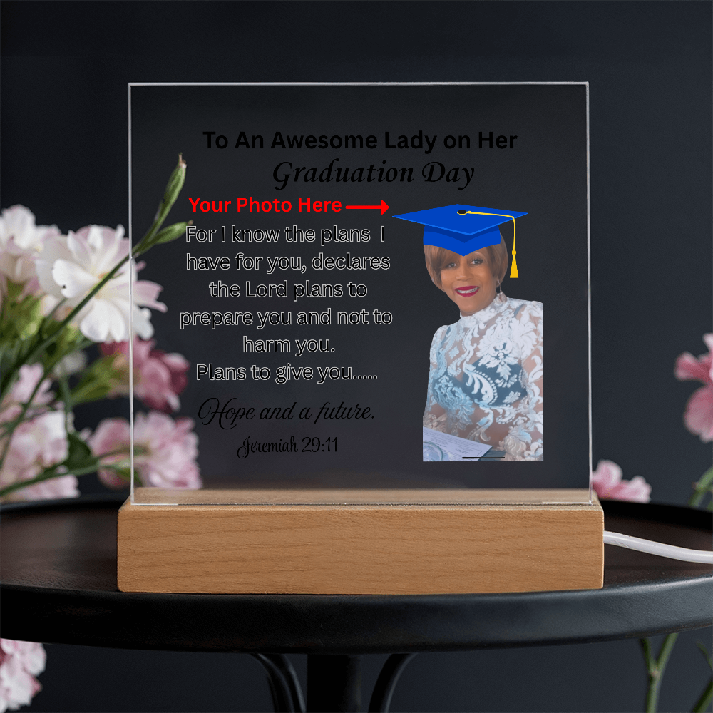 Printed Square Acrylic Plaque. Graduating Senior Gifts for Girls, Gifts for Him, Grad Gift for Her, Grad Gifts, Class of 2025, Graduate Gift