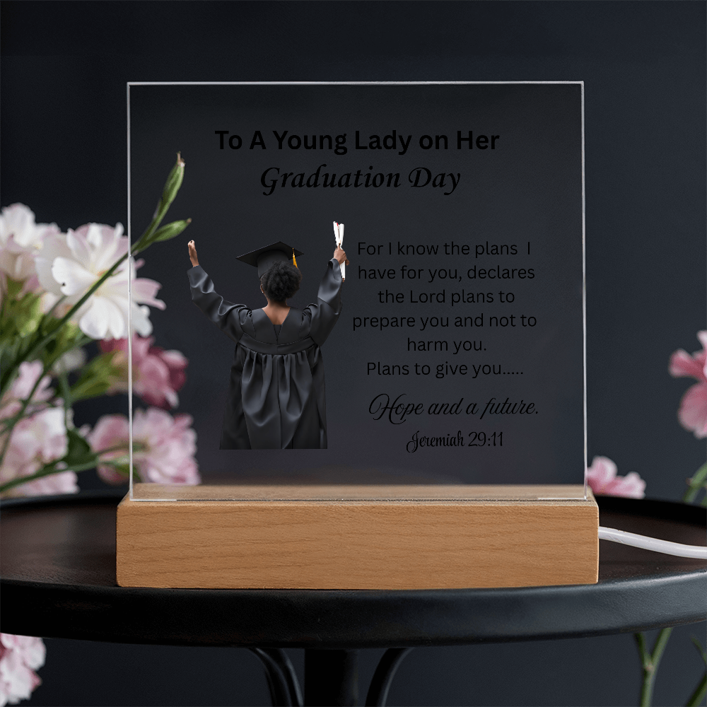Graduation day printed Square Acrylic Plaque. Graduating Senior Gifts for Girls, Grad Gift for Her, Graduation Gifts, Class of 2025