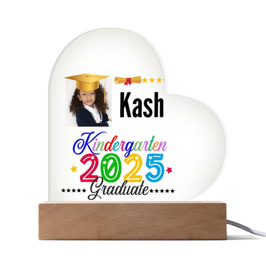 Personalized Printed heart acrylic plaque.