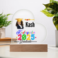 Personalized Printed heart acrylic plaque.