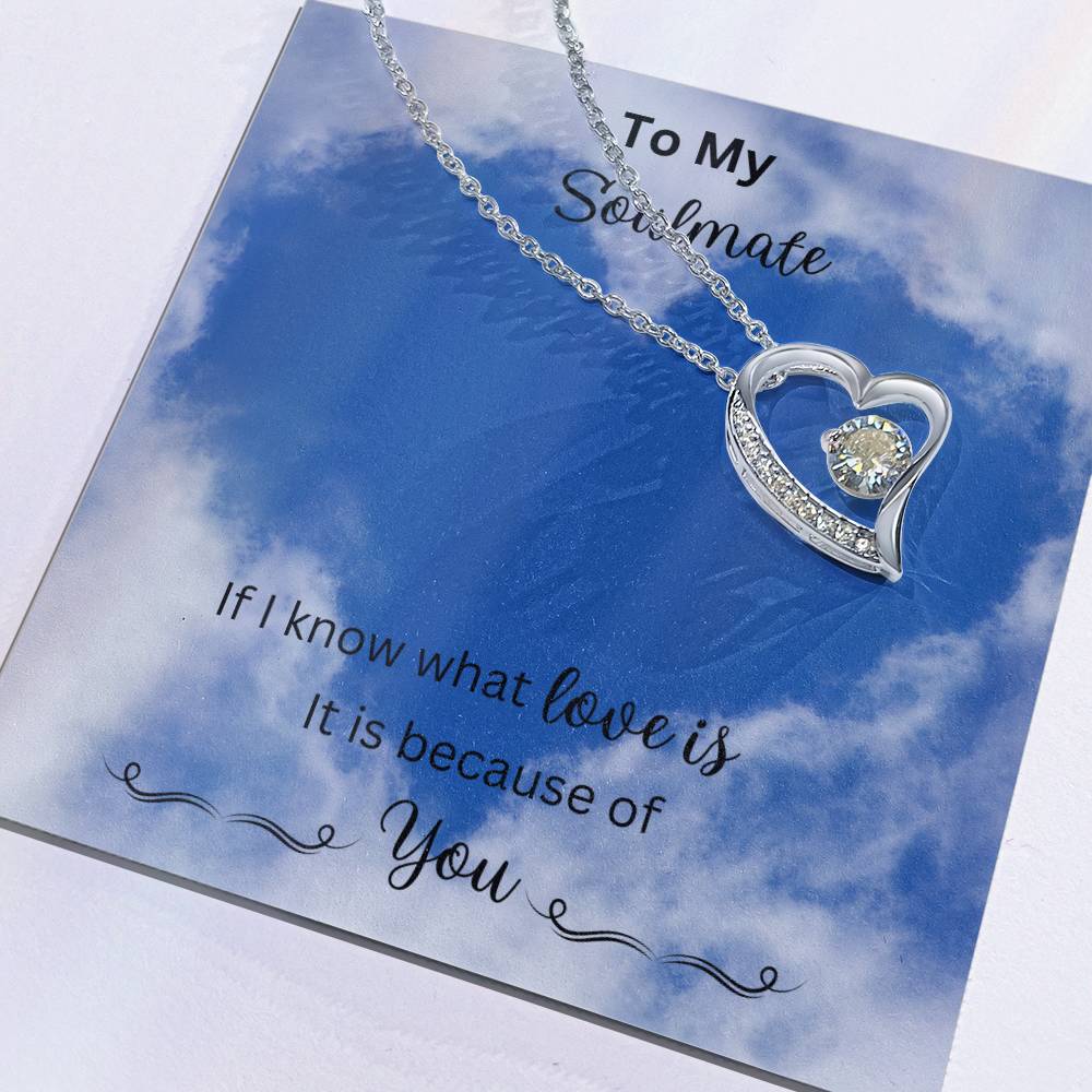 Revd Forever Love Necklace. Soulmate Gift, Mother's Day Gift, Wife Necklace, Mother's Day Gift From Husband, Mother's Day Gift From Spouse, Wife Birthday Gift, Just Because Gift to Wife, Birthday Gift, Anniversary Gift Title14k White Gold Finish