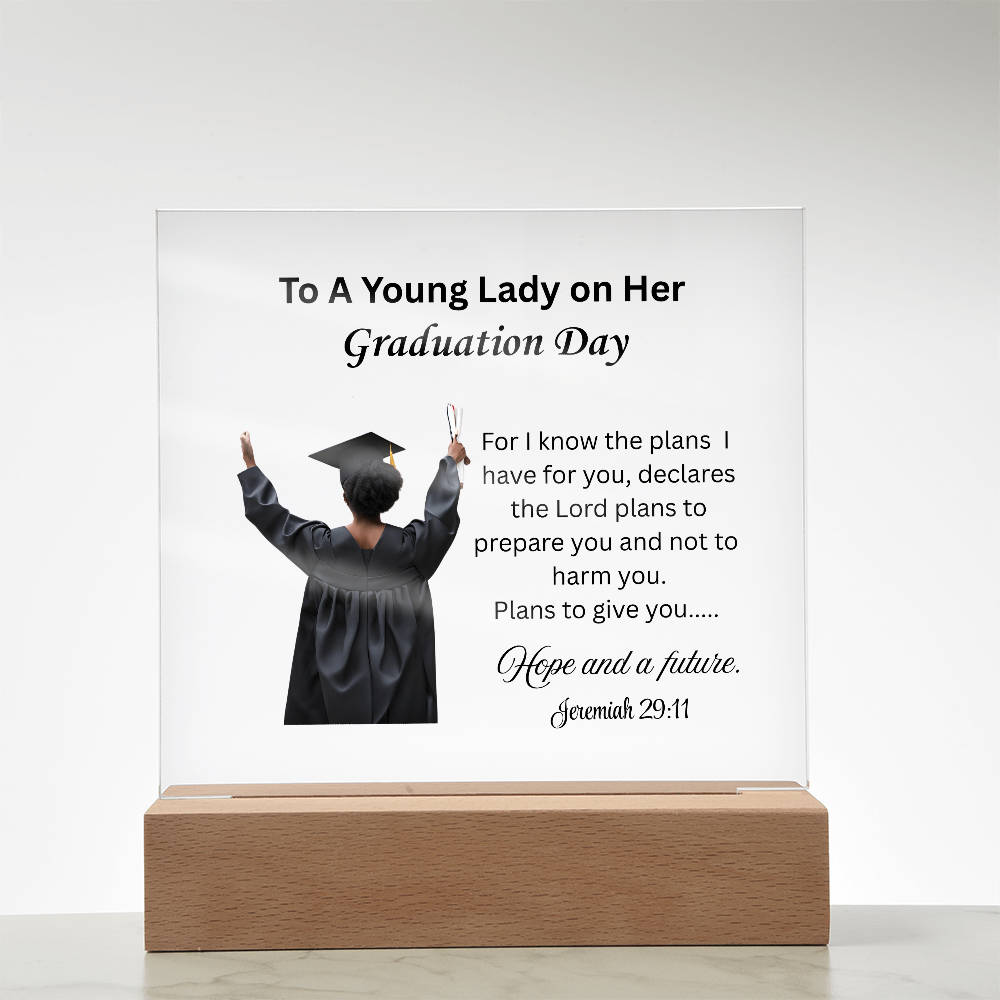 Graduation day printed Square Acrylic Plaque. Graduating Senior Gifts for Girls, Grad Gift for Her, Graduation Gifts, Class of 2025