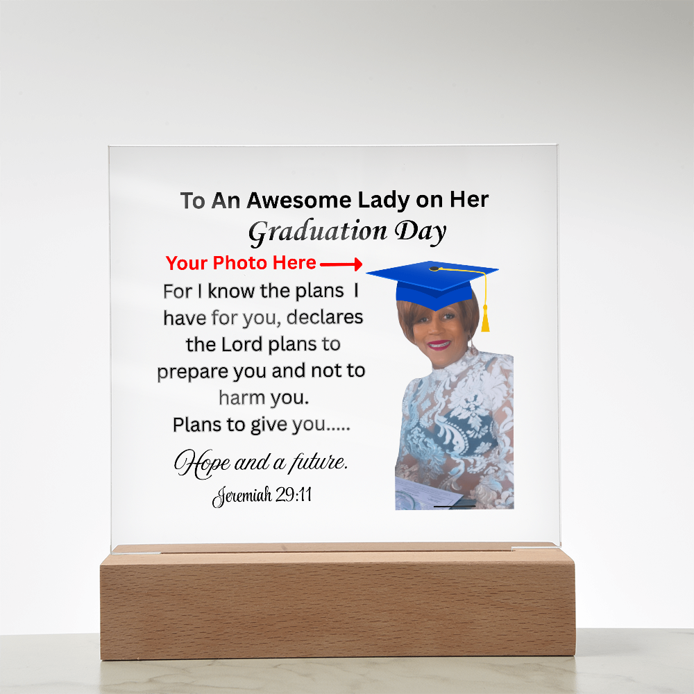 Printed Square Acrylic Plaque. Graduating Senior Gifts for Girls, Gifts for Him, Grad Gift for Her, Grad Gifts, Class of 2025, Graduate Gift