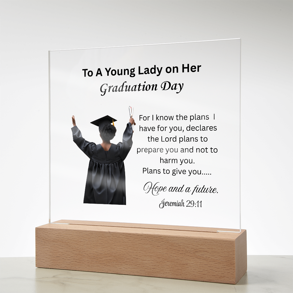 Graduation day printed Square Acrylic Plaque. Graduating Senior Gifts for Girls, Grad Gift for Her, Graduation Gifts, Class of 2025