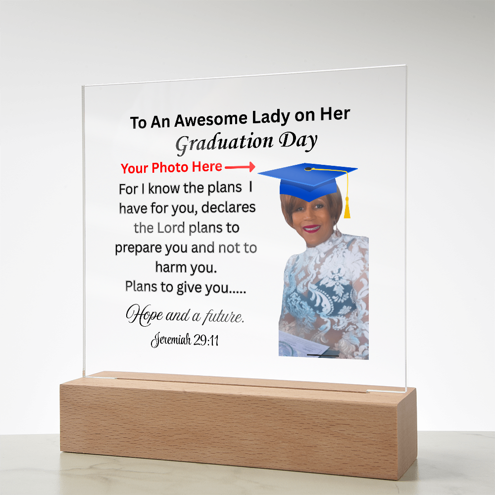 Printed Square Acrylic Plaque. Graduating Senior Gifts for Girls, Gifts for Him, Grad Gift for Her, Grad Gifts, Class of 2025, Graduate Gift