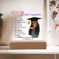 Personalize Printed Acrylic Plaque w/photo and name. Graduate Senior Gift, Graduation Gift for Her, Graduation Gift of 2025, Graduate Gift