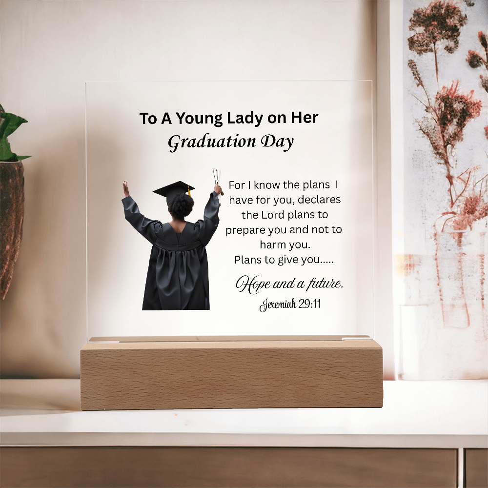 Graduation day printed Square Acrylic Plaque. Graduating Senior Gifts for Girls, Grad Gift for Her, Graduation Gifts, Class of 2025