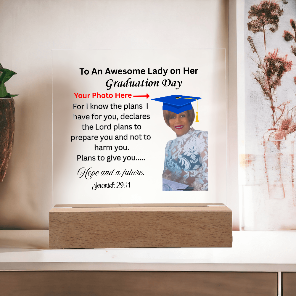Printed Square Acrylic Plaque. Graduating Senior Gifts for Girls, Gifts for Him, Grad Gift for Her, Grad Gifts, Class of 2025, Graduate Gift
