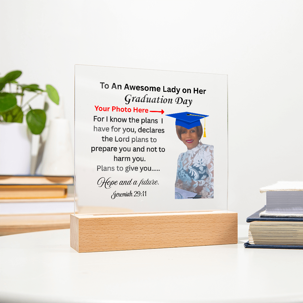 Printed Square Acrylic Plaque. Graduating Senior Gifts for Girls, Gifts for Him, Grad Gift for Her, Grad Gifts, Class of 2025, Graduate Gift