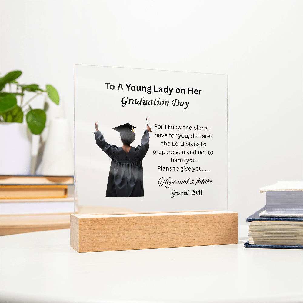 Graduation day printed Square Acrylic Plaque. Graduating Senior Gifts for Girls, Grad Gift for Her, Graduation Gifts, Class of 2025