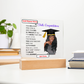 Personalize Printed Acrylic Plaque w/photo and name. Graduate Senior Gift, Graduation Gift for Her, Graduation Gift of 2025, Graduate Gift