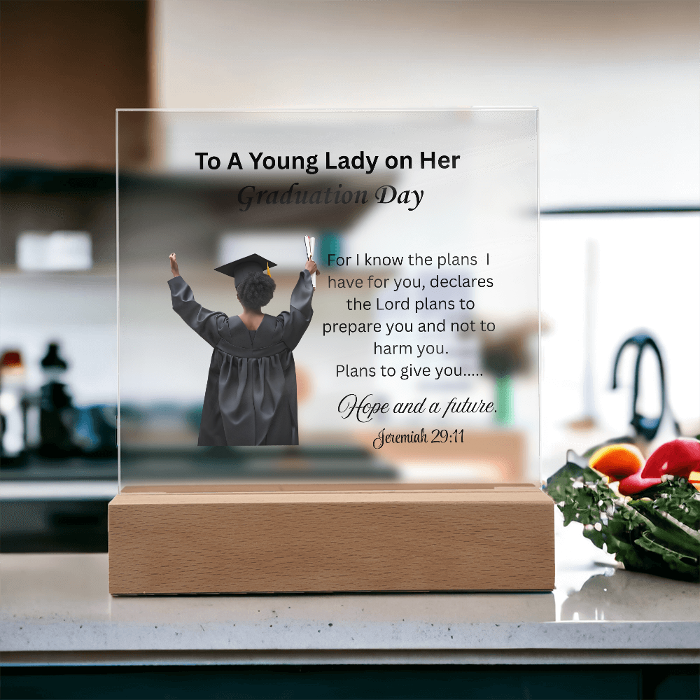 Graduation day printed Square Acrylic Plaque. Graduating Senior Gifts for Girls, Grad Gift for Her, Graduation Gifts, Class of 2025