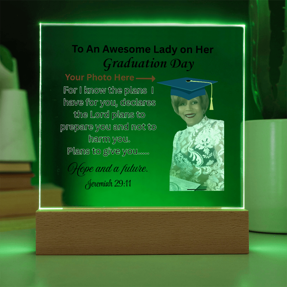 Printed Square Acrylic Plaque. Graduating Senior Gifts for Girls, Gifts for Him, Grad Gift for Her, Grad Gifts, Class of 2025, Graduate Gift