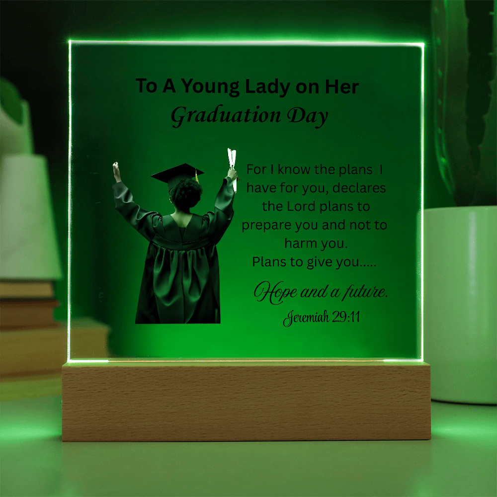 Graduation day printed Square Acrylic Plaque. Graduating Senior Gifts for Girls, Grad Gift for Her, Graduation Gifts, Class of 2025