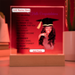 Personalize Printed Acrylic Plaque w/photo and name. Graduate Senior Gift, Graduation Gift for Her, Graduation Gift of 2025, Graduate Gift