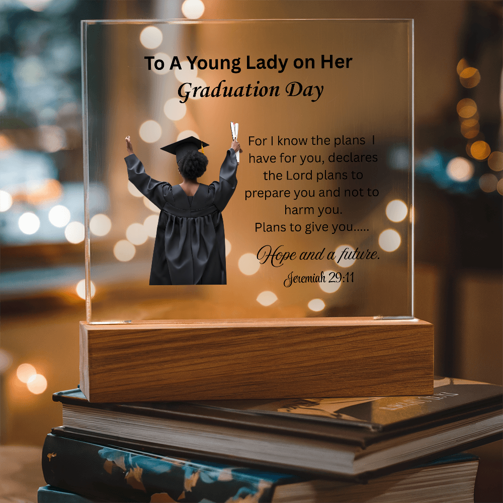 Graduation day printed Square Acrylic Plaque. Graduating Senior Gifts for Girls, Grad Gift for Her, Graduation Gifts, Class of 2025