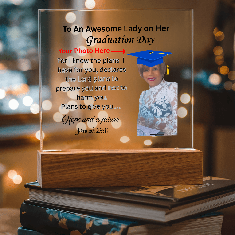 Printed Square Acrylic Plaque. Graduating Senior Gifts for Girls, Gifts for Him, Grad Gift for Her, Grad Gifts, Class of 2025, Graduate Gift