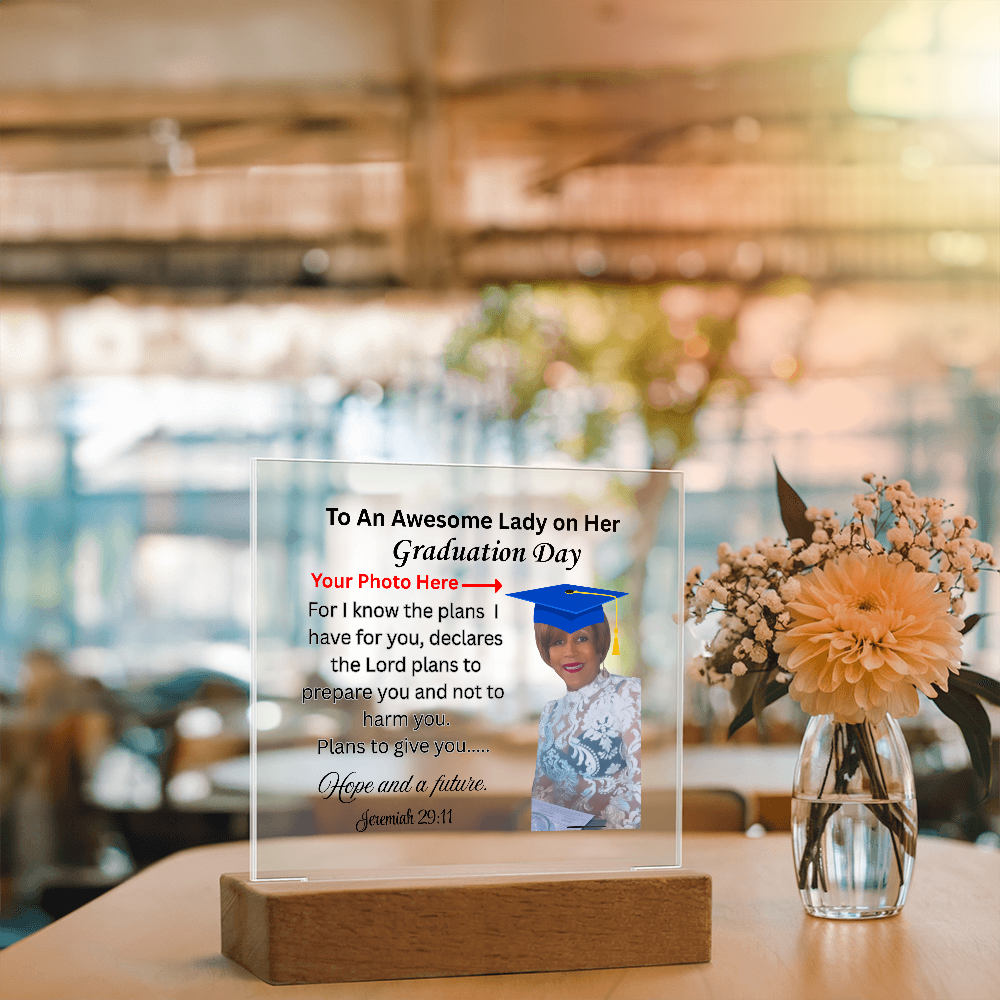 Printed Square Acrylic Plaque. Graduating Senior Gifts for Girls, Gifts for Him, Grad Gift for Her, Grad Gifts, Class of 2025, Graduate Gift