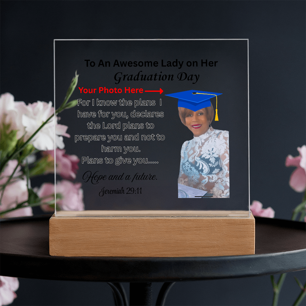 Printed Square Acrylic Plaque. Graduating Senior Gifts for Girls, Gifts for Him, Grad Gift for Her, Grad Gifts, Class of 2025, Graduate Gift