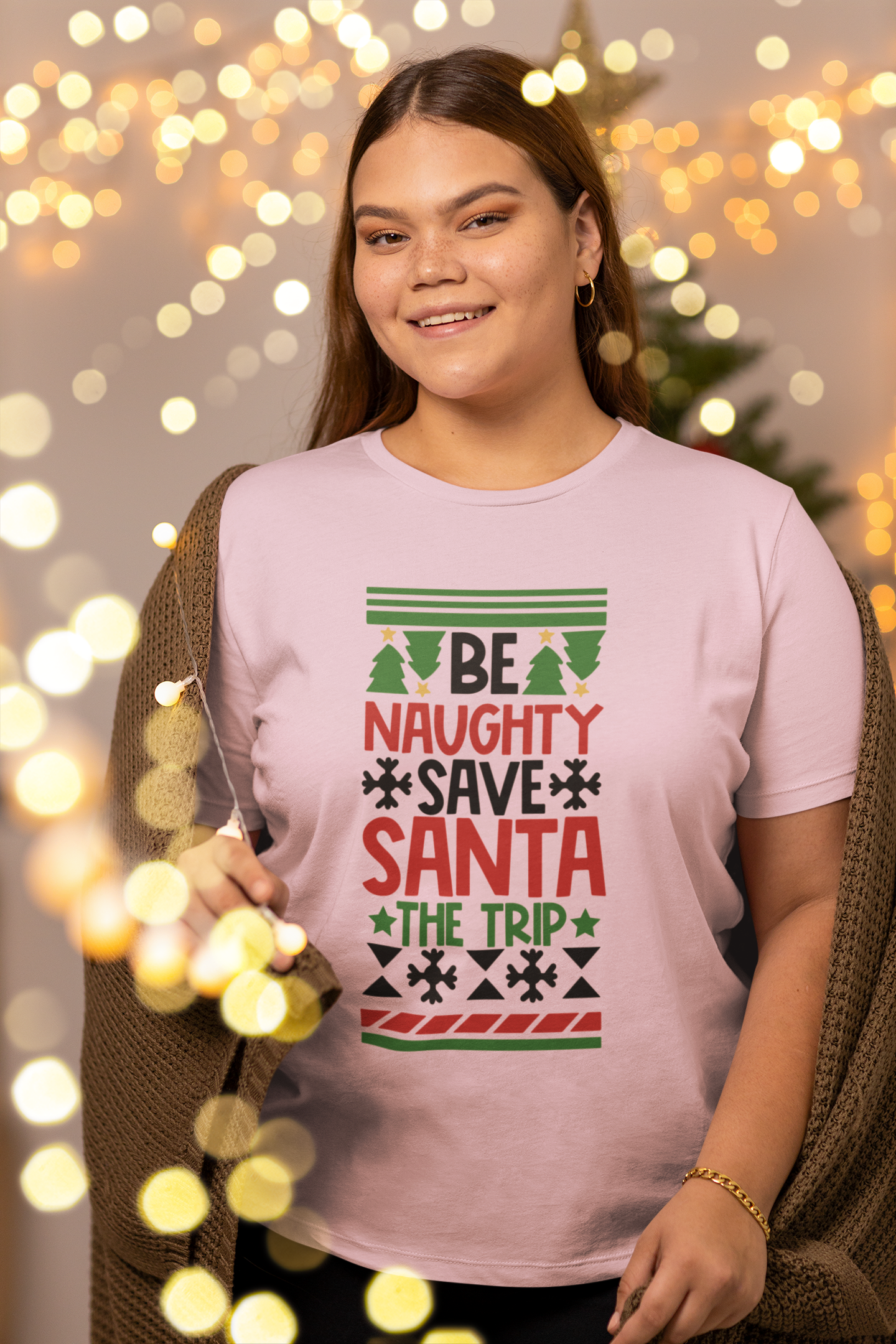 Be Naughty Save Santa the Trip Unisex Garment-Dyed T-shirt