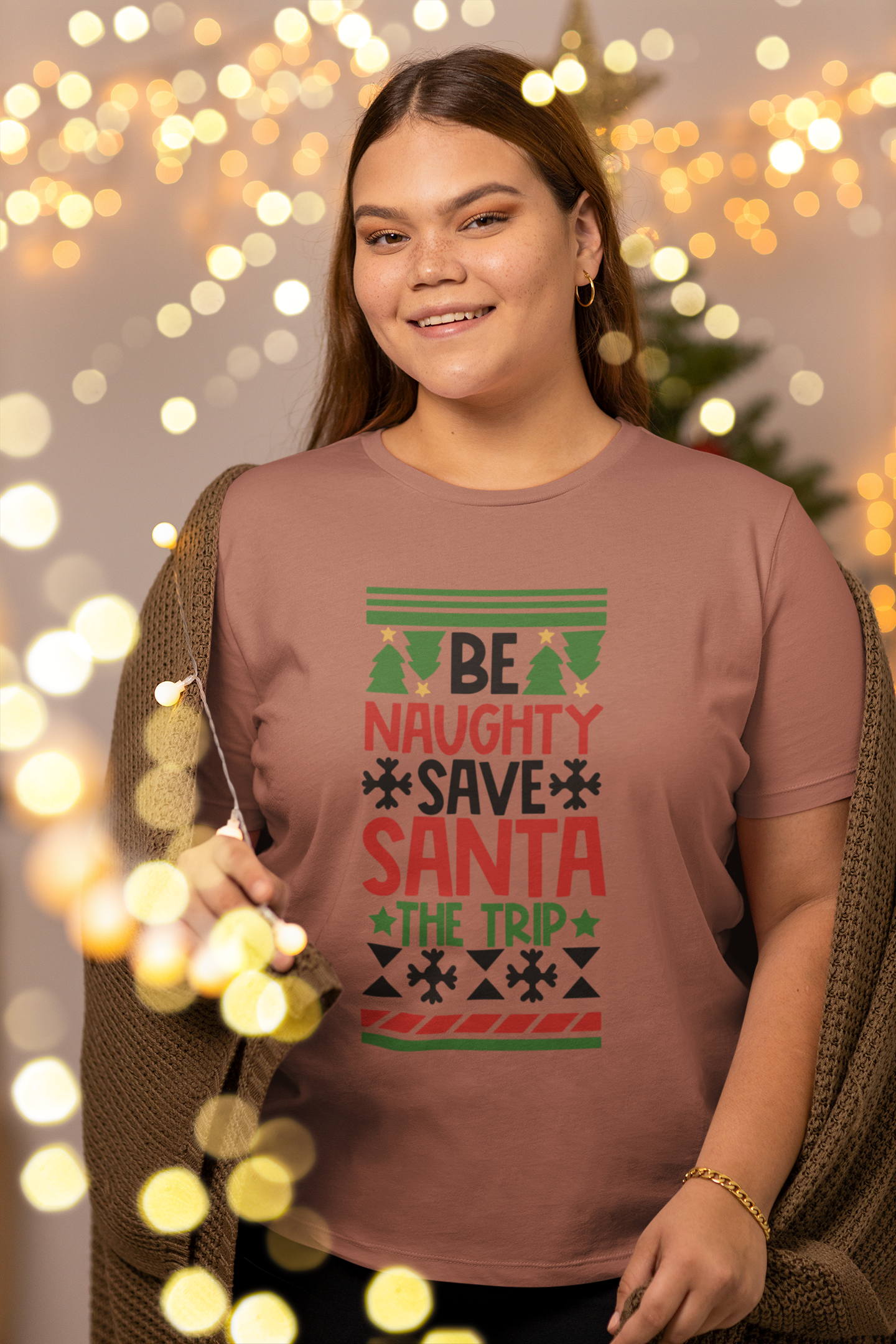 Be Naughty Save Santa the Trip Unisex Garment-Dyed T-shirt