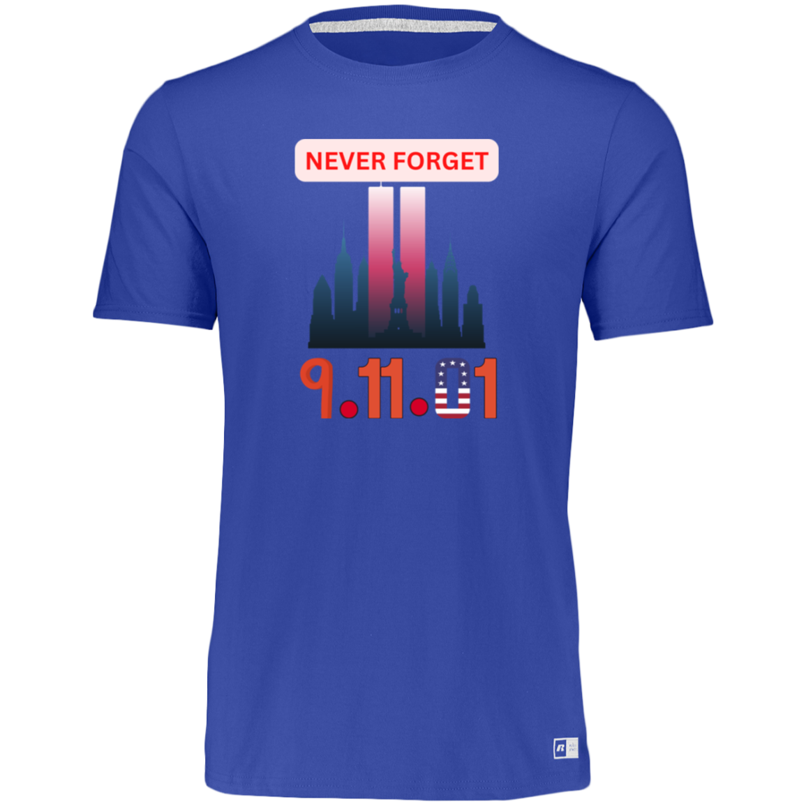 Unisex Dri-Power Tee--Never Forget 9-11-01