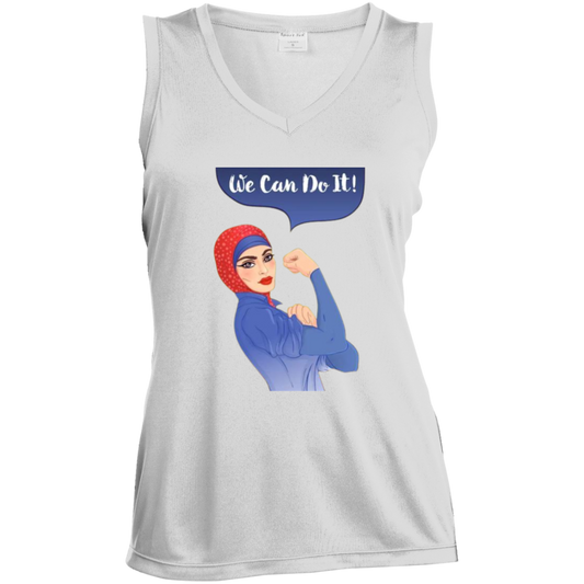 We Can Do It Ladies' Sleeveless V-Neck Performance Tee