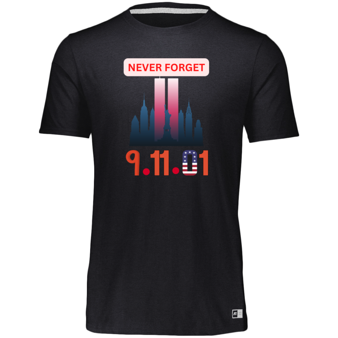 Unisex Dri-Power Tee--Never Forget 9-11-01