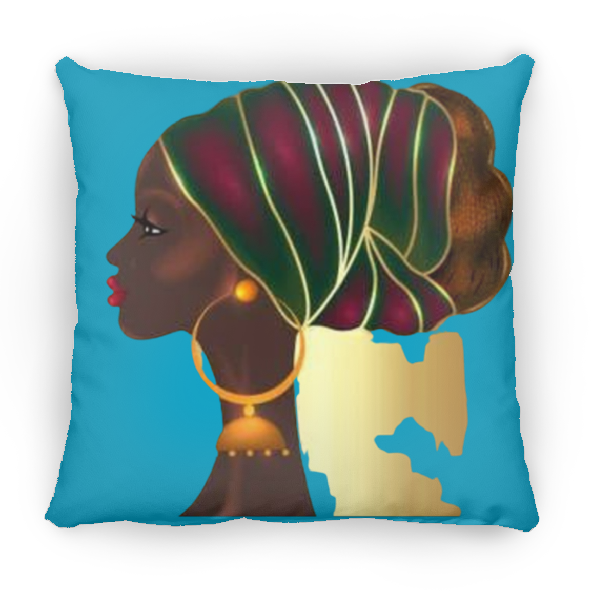 Black Goddess Large Square Pillow