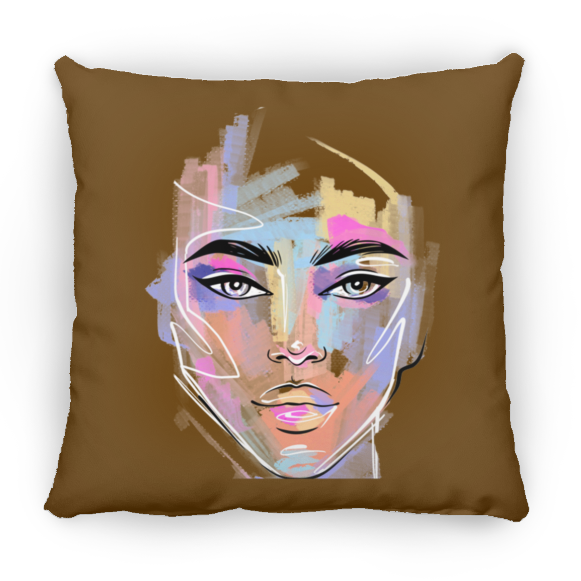 Colorful Expression Large Square Pillow