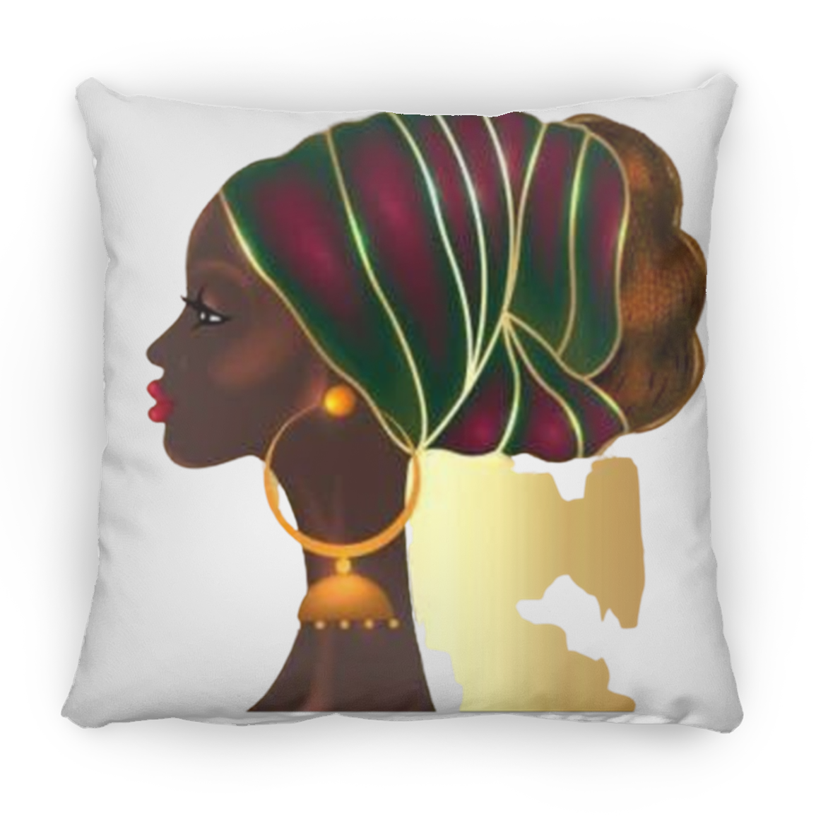 Black Goddess Large Square Pillow