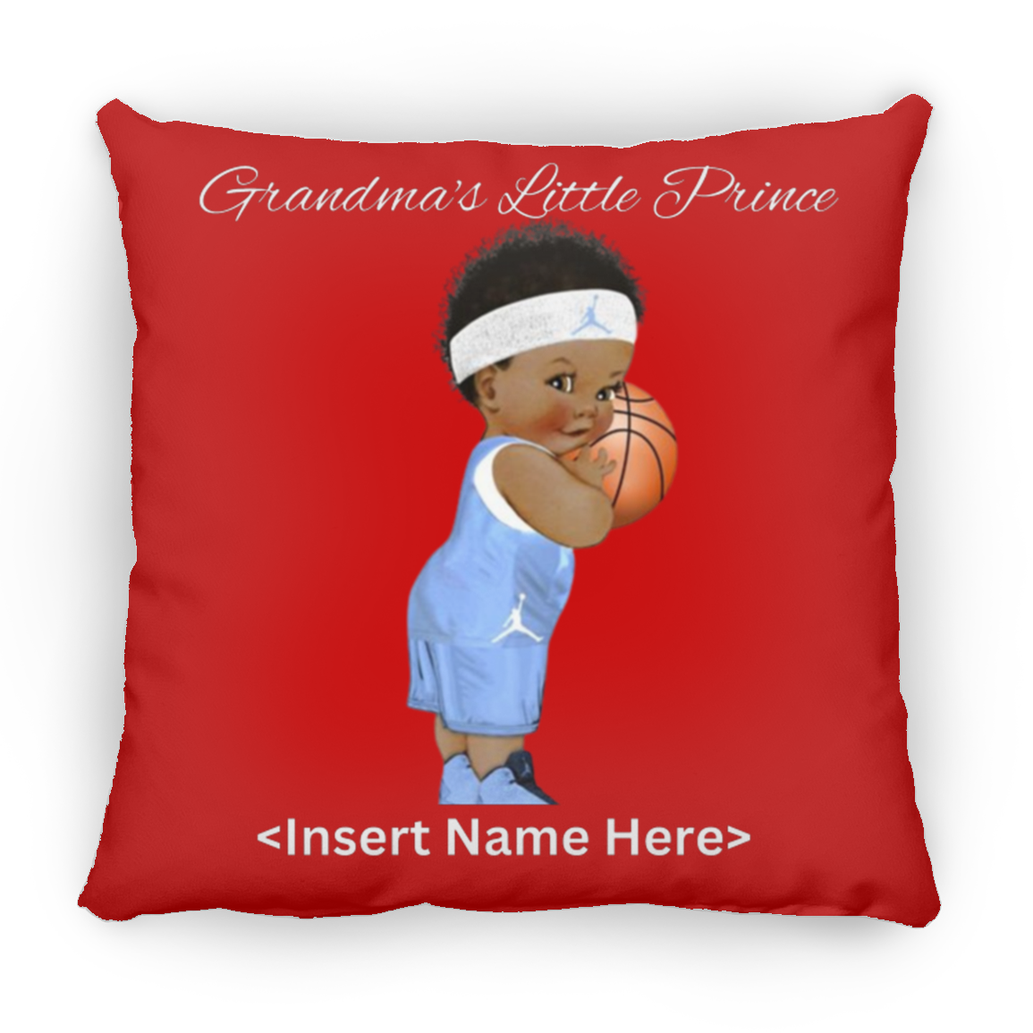 Grandma's Little Prince  Large Square Pillow