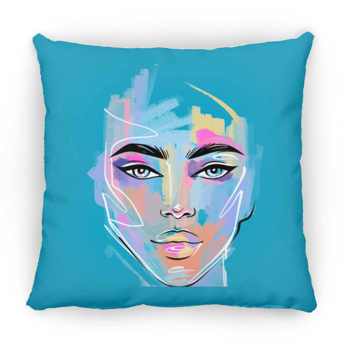 Colorful Expression Large Square Pillow