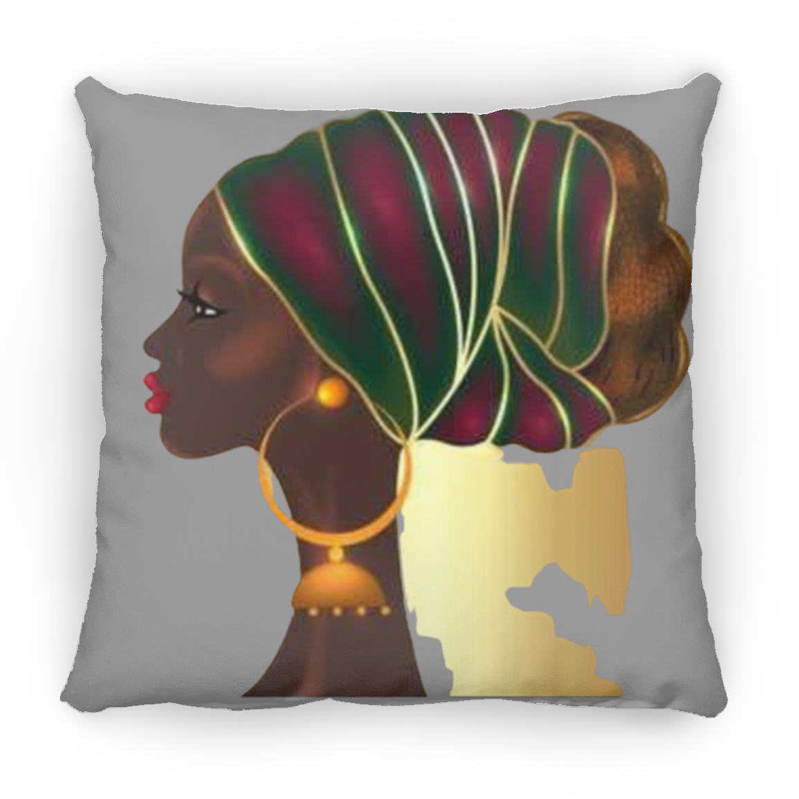 Black Goddess Large Square Pillow