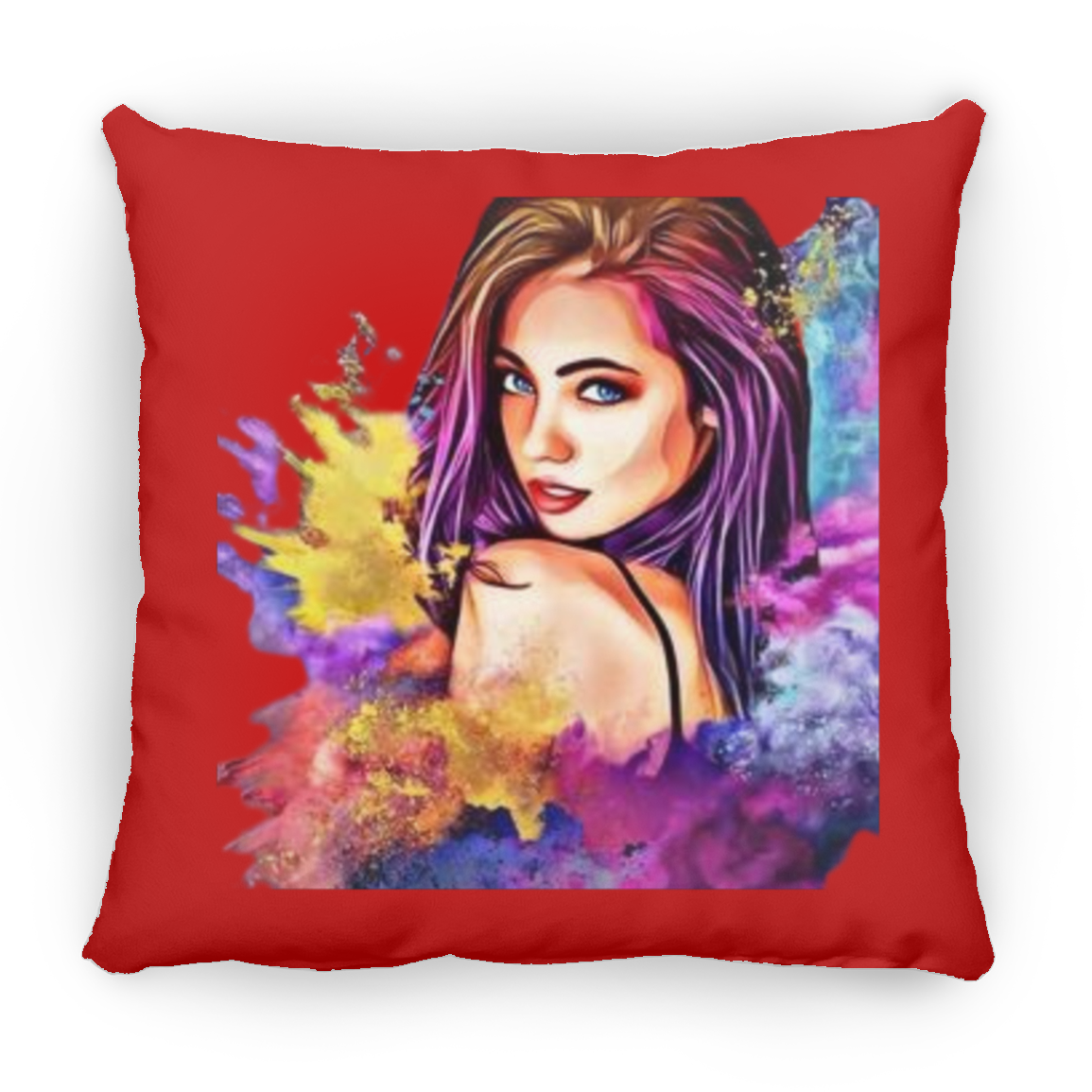 Beautiful Lady Large Square Pillow