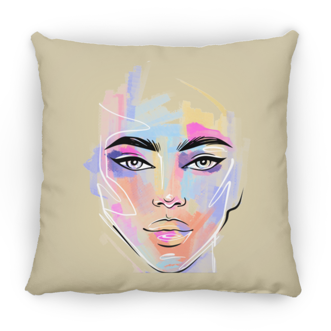 Colorful Expression Large Square Pillow