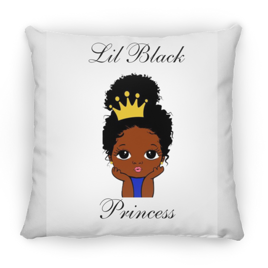 Lil Black Princess Large Square Pillow