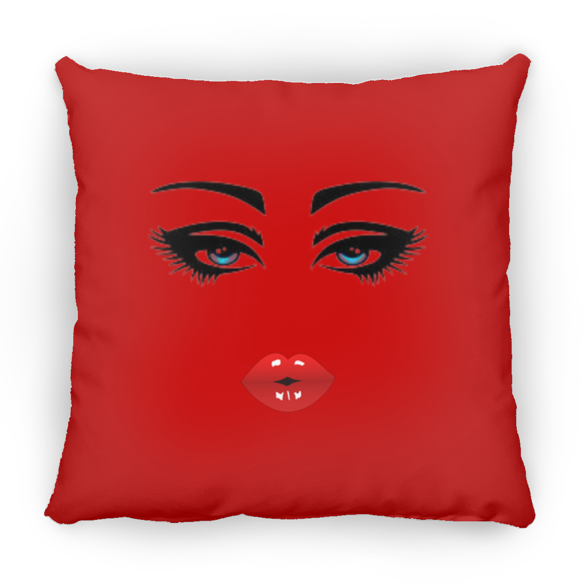 Blue Eyed Lady Large Square Pillow