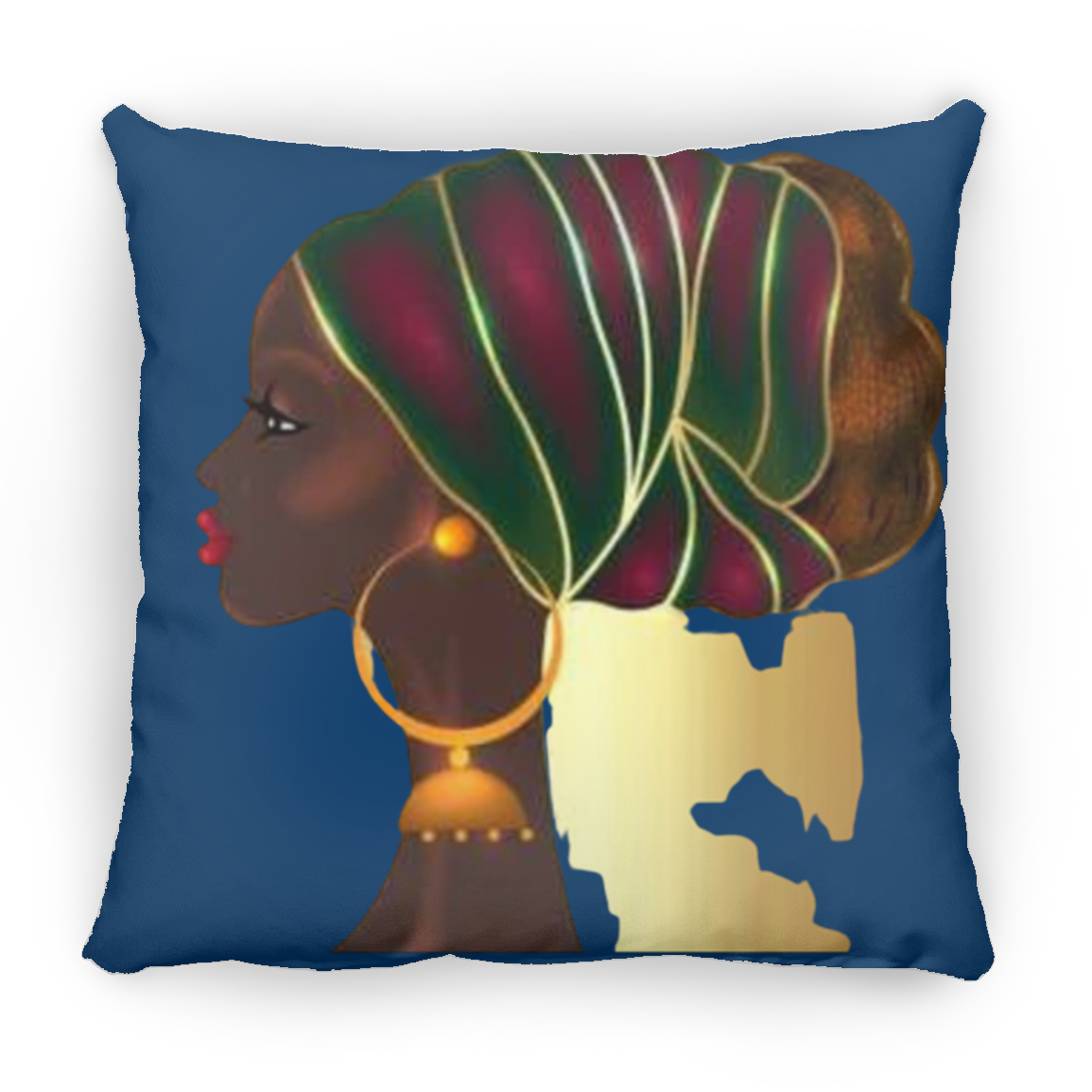 Black Goddess Large Square Pillow