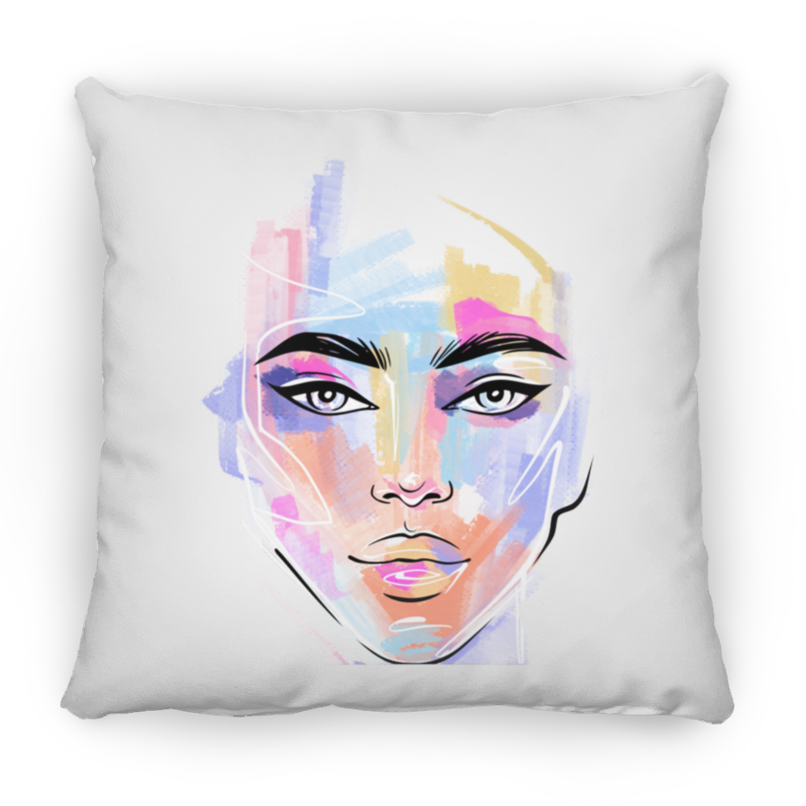 Colorful Expression Large Square Pillow