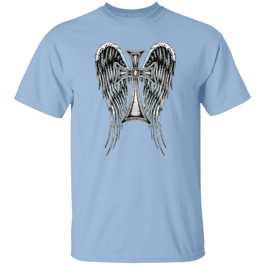 Heraldic Wing Cross oz. T-Shirt, Heraldic Wing cross Men's Jersey LS T-Shirt, Men's Short Sleeve T-Shirt,  Jesus Shirt, Men's T-Shirts