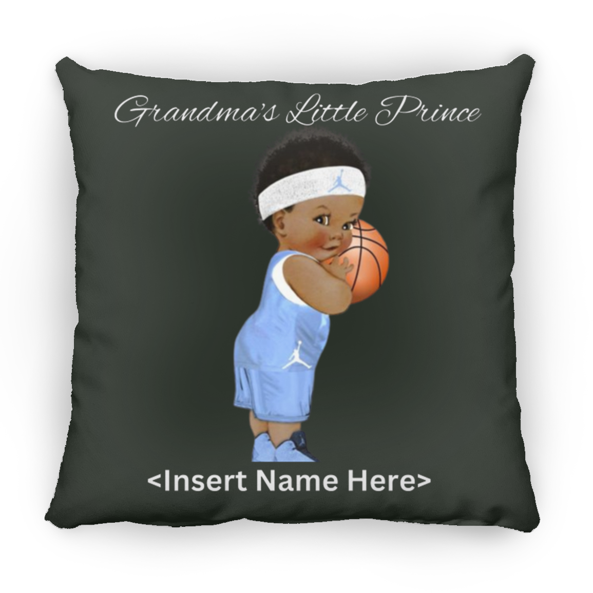 Grandma's Little Prince  Large Square Pillow