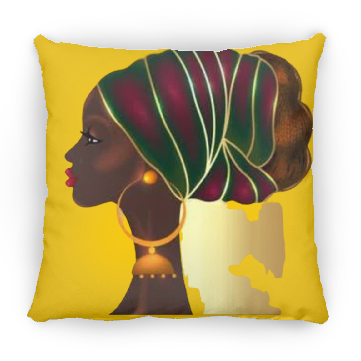 Black Goddess Large Square Pillow