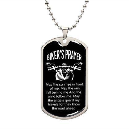 Biker's Prayer Dog Tag