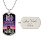 Dad The One Who Will Always Make You Safe and Protected Dog Tag, Dad Gift, Men's Gift, Gift for Him, Gift From Son, Gift from Daughter, Dog Tag for Dad, Father’s Day Gift